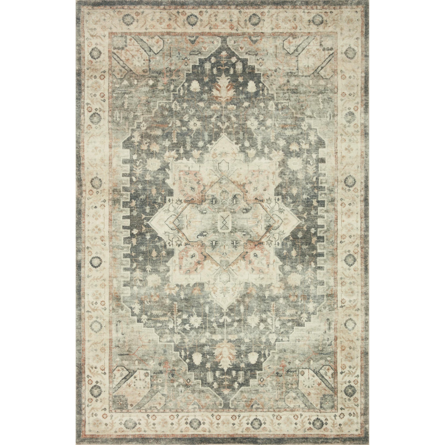 Loloi II Rosette ROS-09 Slate / Ivory Rug