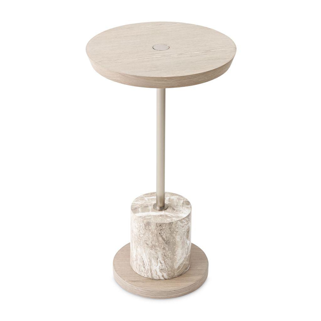 Michael Amini Lotus Bay Chairside Table - Sand