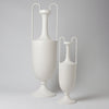 Global Views Matte White Elongated Grecian Amphora