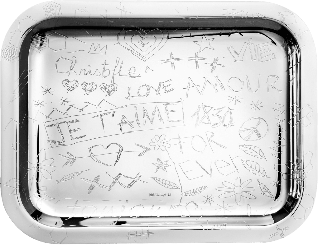 Christofle Graffiti Silver-Plated Tray