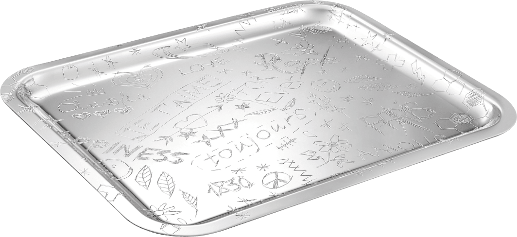 Christofle Graffiti Silver-Plated Tray