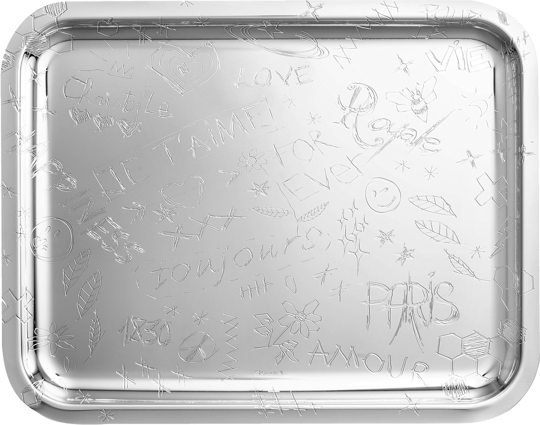 Christofle Graffiti Silver-Plated Tray