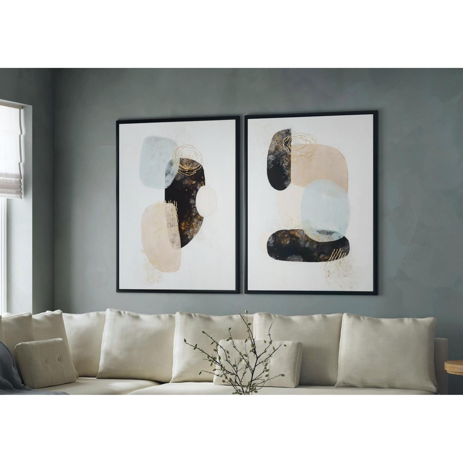 Bassett Mirror Athena Framed Canvas - Set of 2