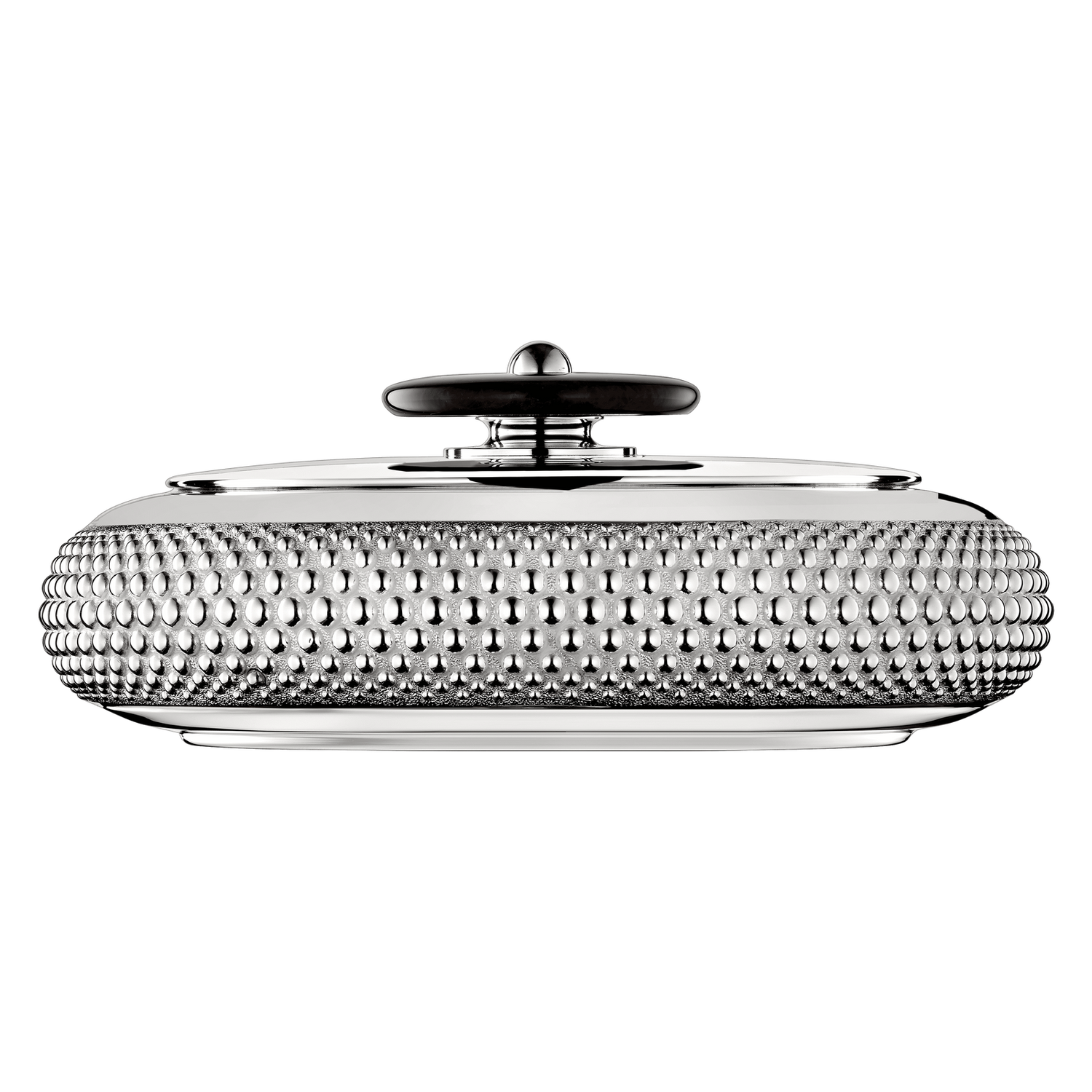 Christofle Perles Silver Plated Round Box