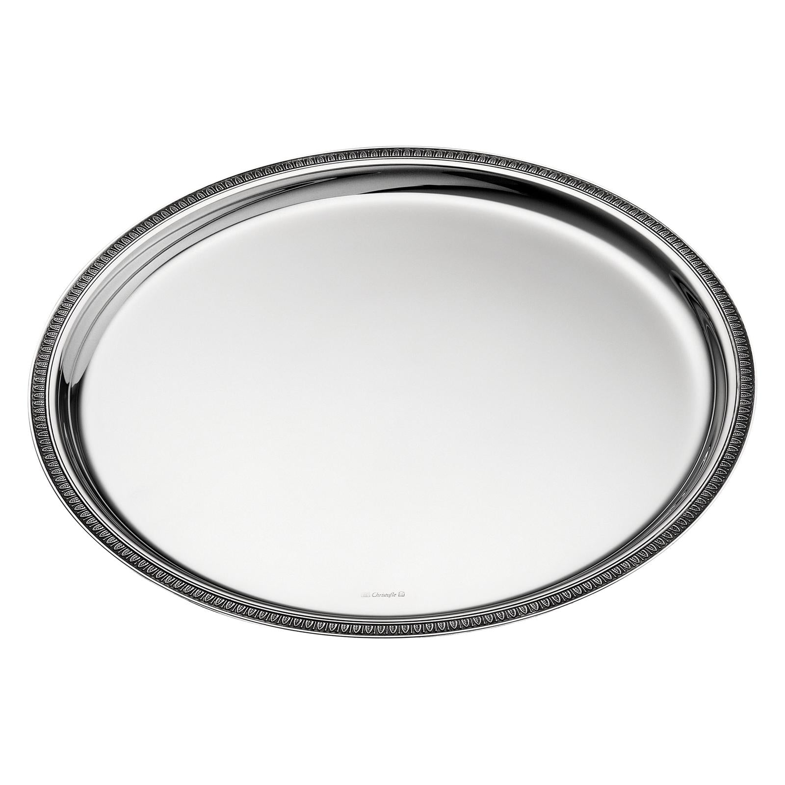 Christofle Malmaison Silver Plated Round Tray