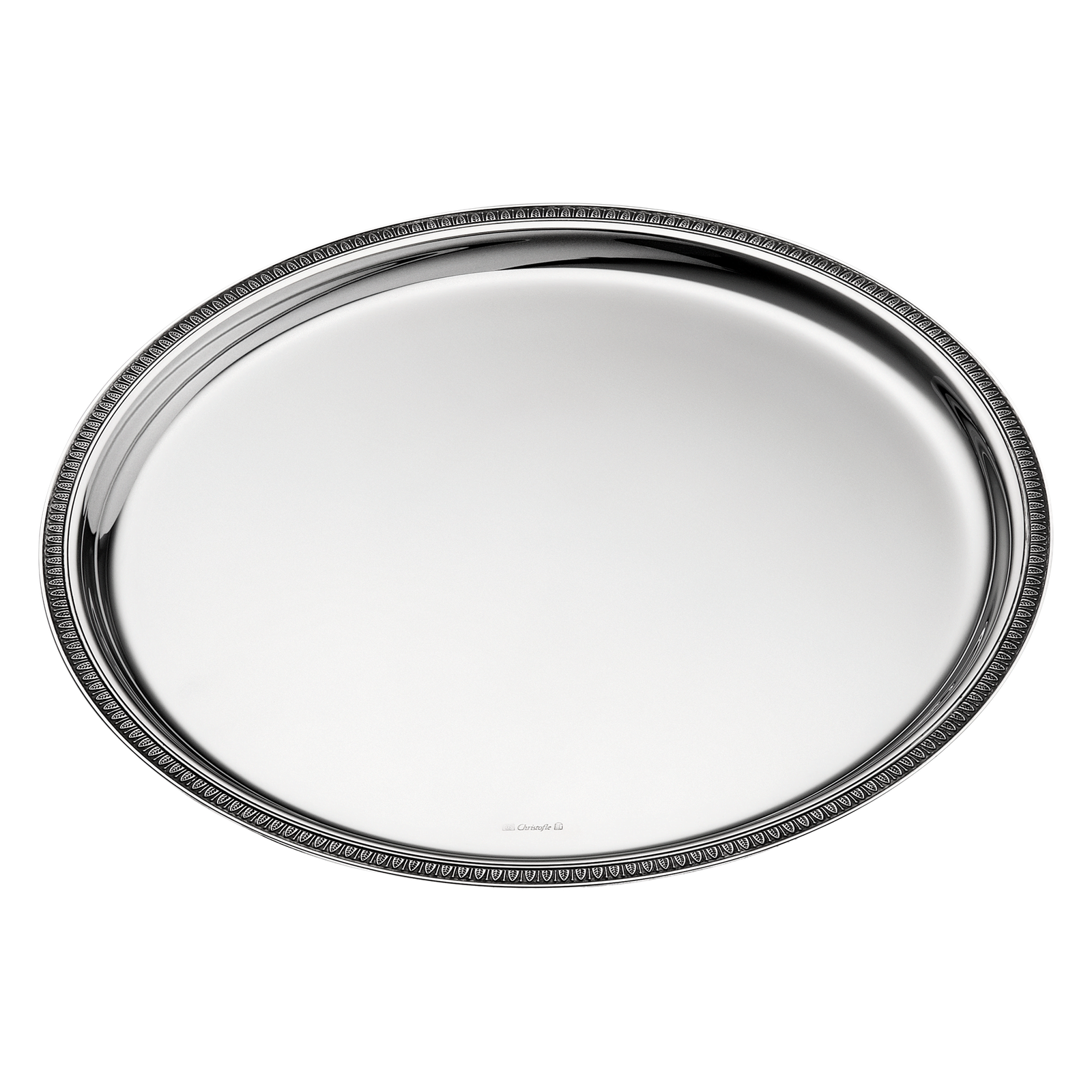 Christofle Malmaison Silver Plated Round Tray