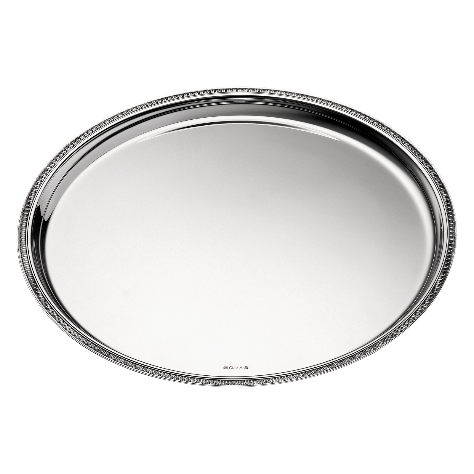 Christofle Malmaison Silver Plated Round Tray