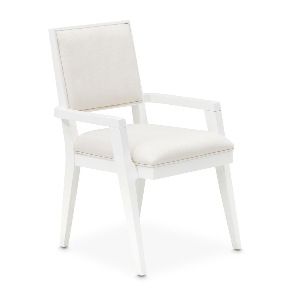 Michael Amini Palm Gate Arm Chair - Cloud White - Set of 2