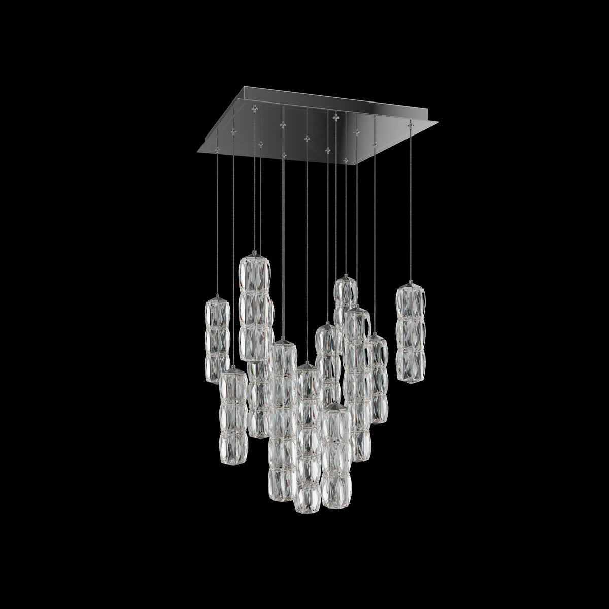 Schonbek Verve 13-Light Square Multi-Light Pendant