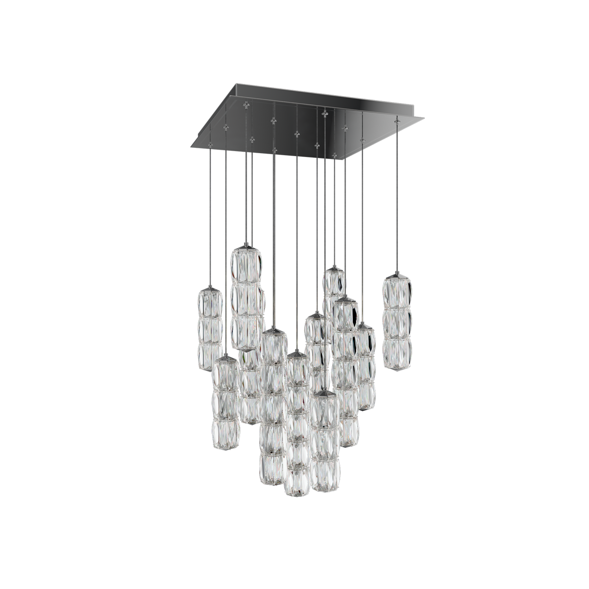 Schonbek Verve 13-Light Square Multi-Light Pendant