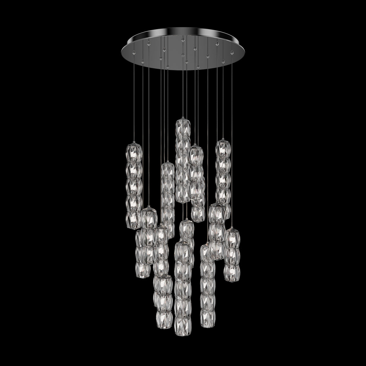 Schonbek Verve 15-Light Round Multi-Light Pendant