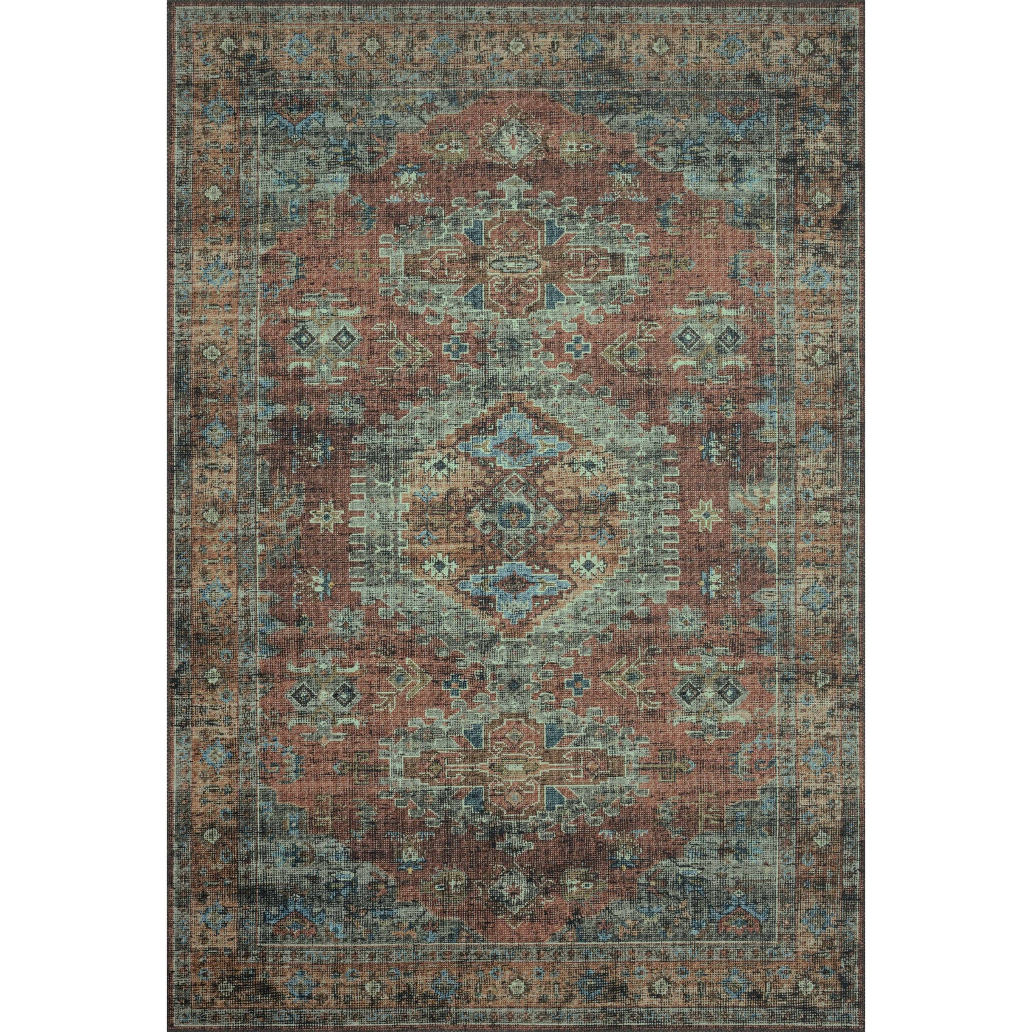 Loloi II Skye SKY-07 Terracotta / Sky Rug