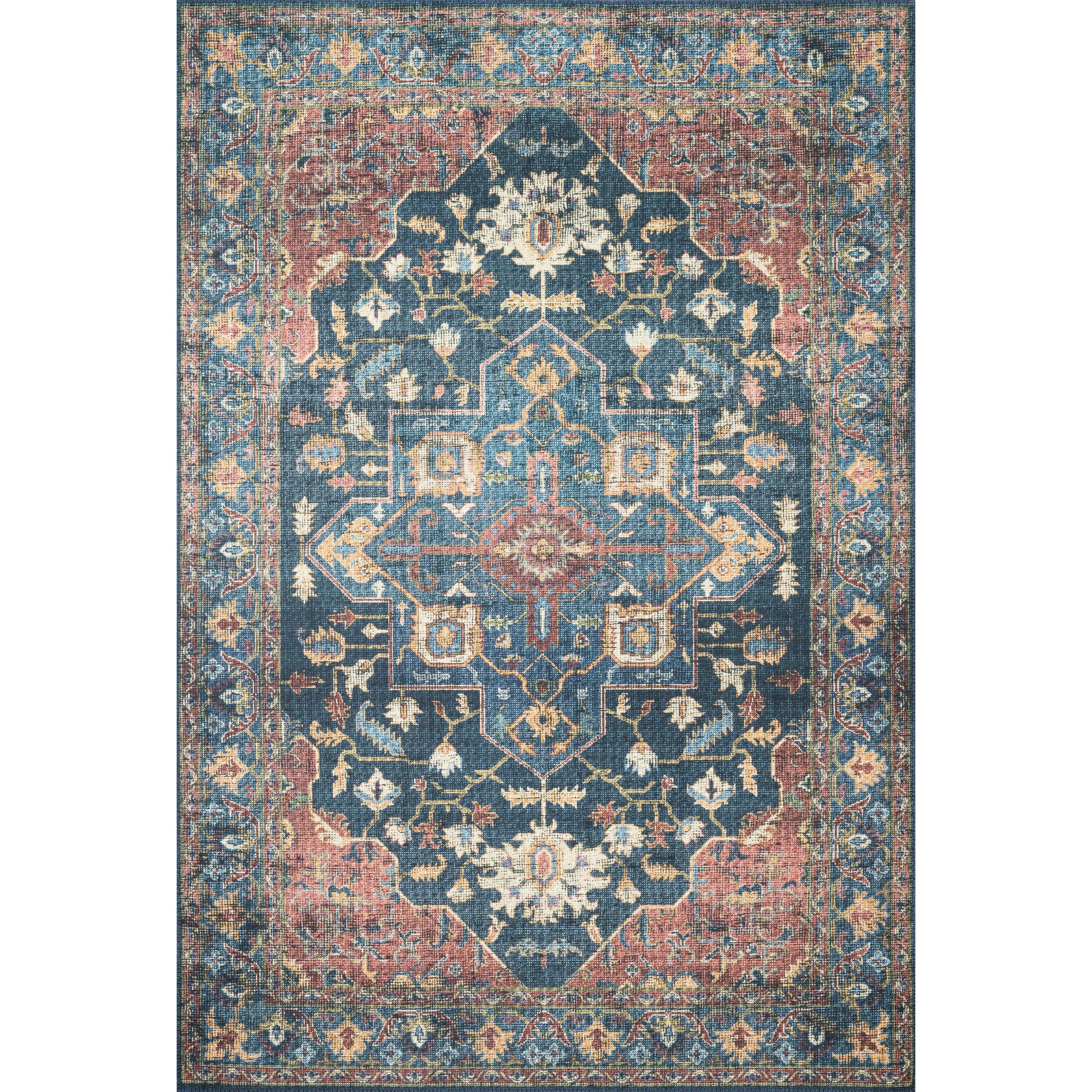 Loloi II Skye SKY-08 Denim / Brick Rug