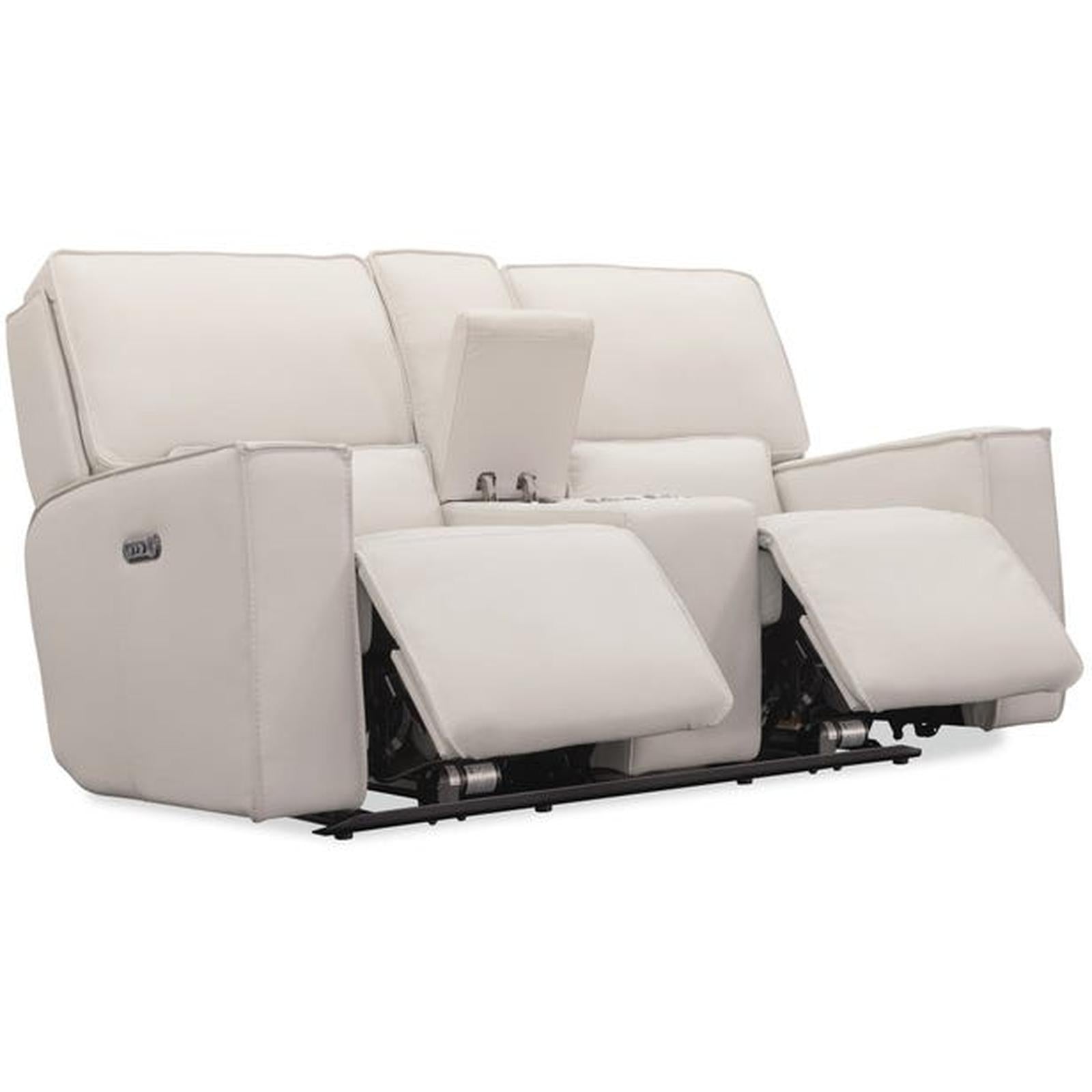 Hooker Furniture Miles Zero Gravity Console Loveseat with Power Recline & Power Headrest