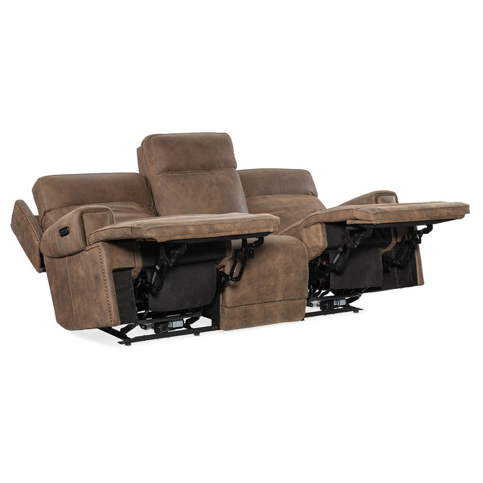 Hooker Furniture Wheeler Power Sofa with Power Headrest
