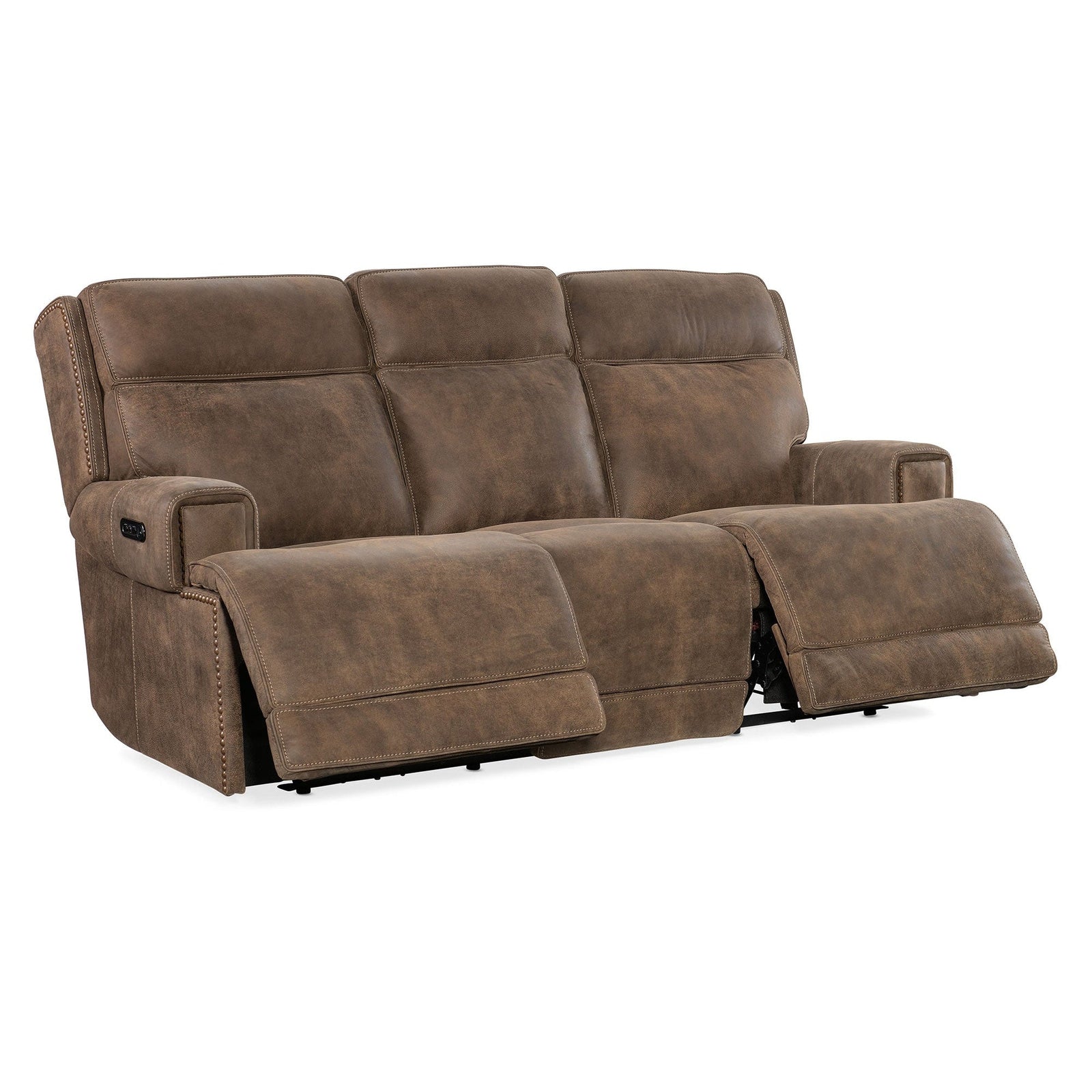 Hooker Furniture Wheeler Power Sofa with Power Headrest