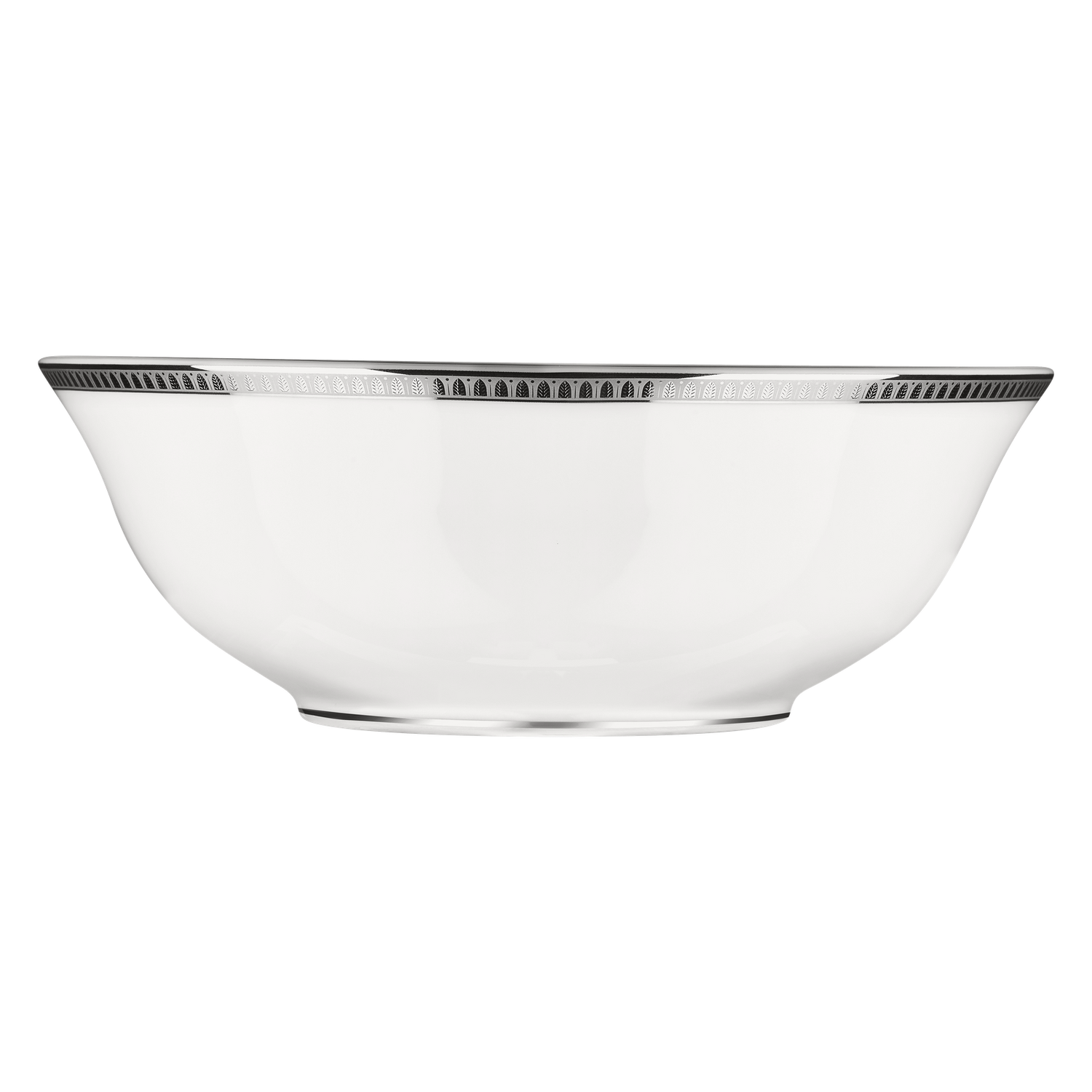 Christofle Malmaison Porcelain Salad Serving Bowl Platinum