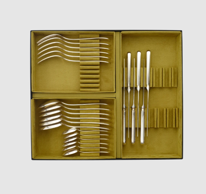 Christofle Steel Perles Stainless Steel Flatware Set