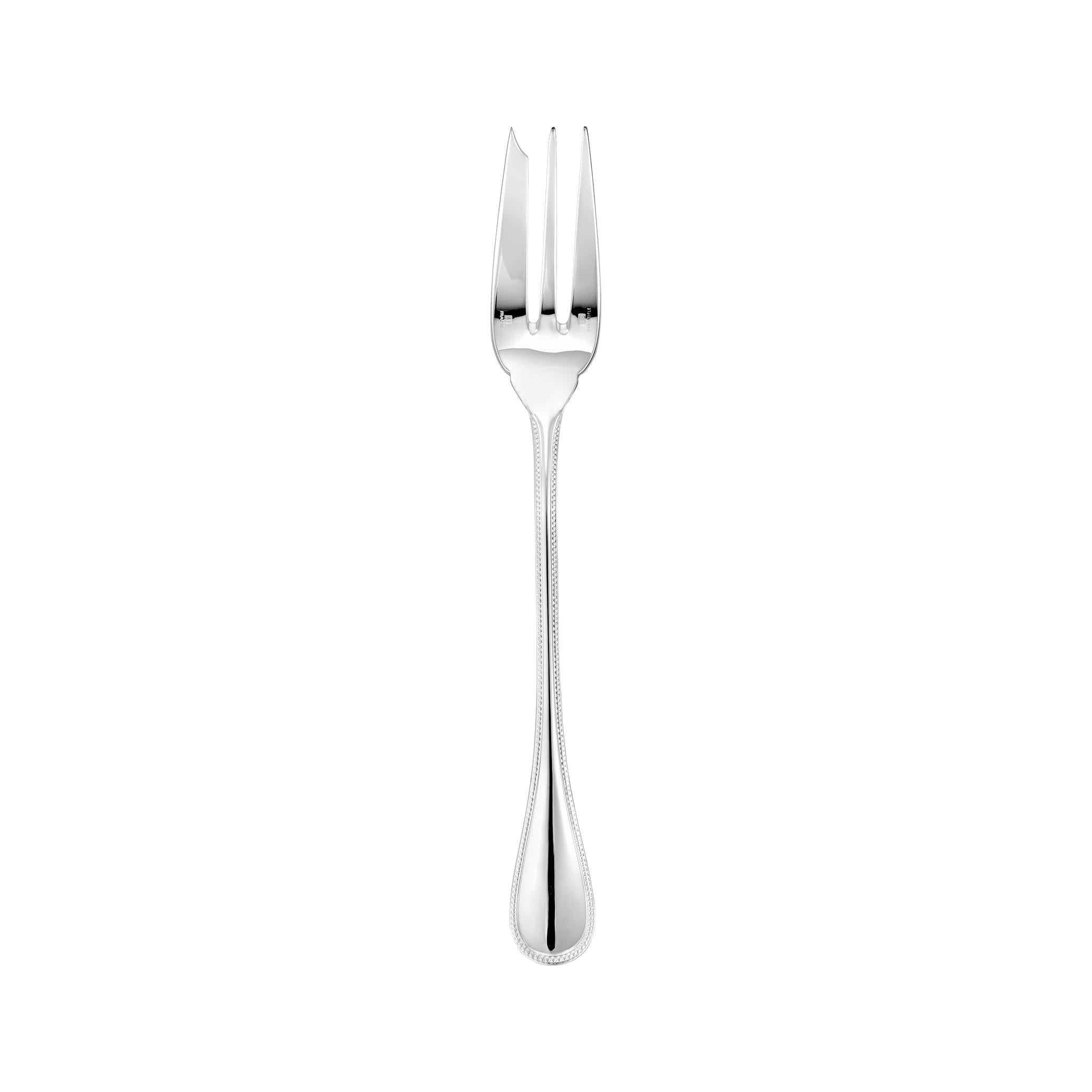 Christofle Perles Silver-Plated Serving Fork