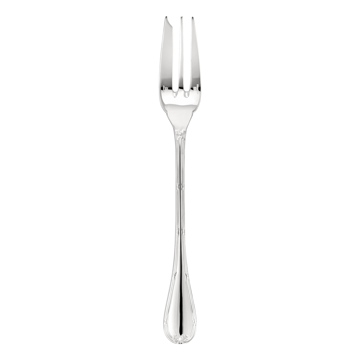 Christofle Rubans Silver Plated Serving Fork