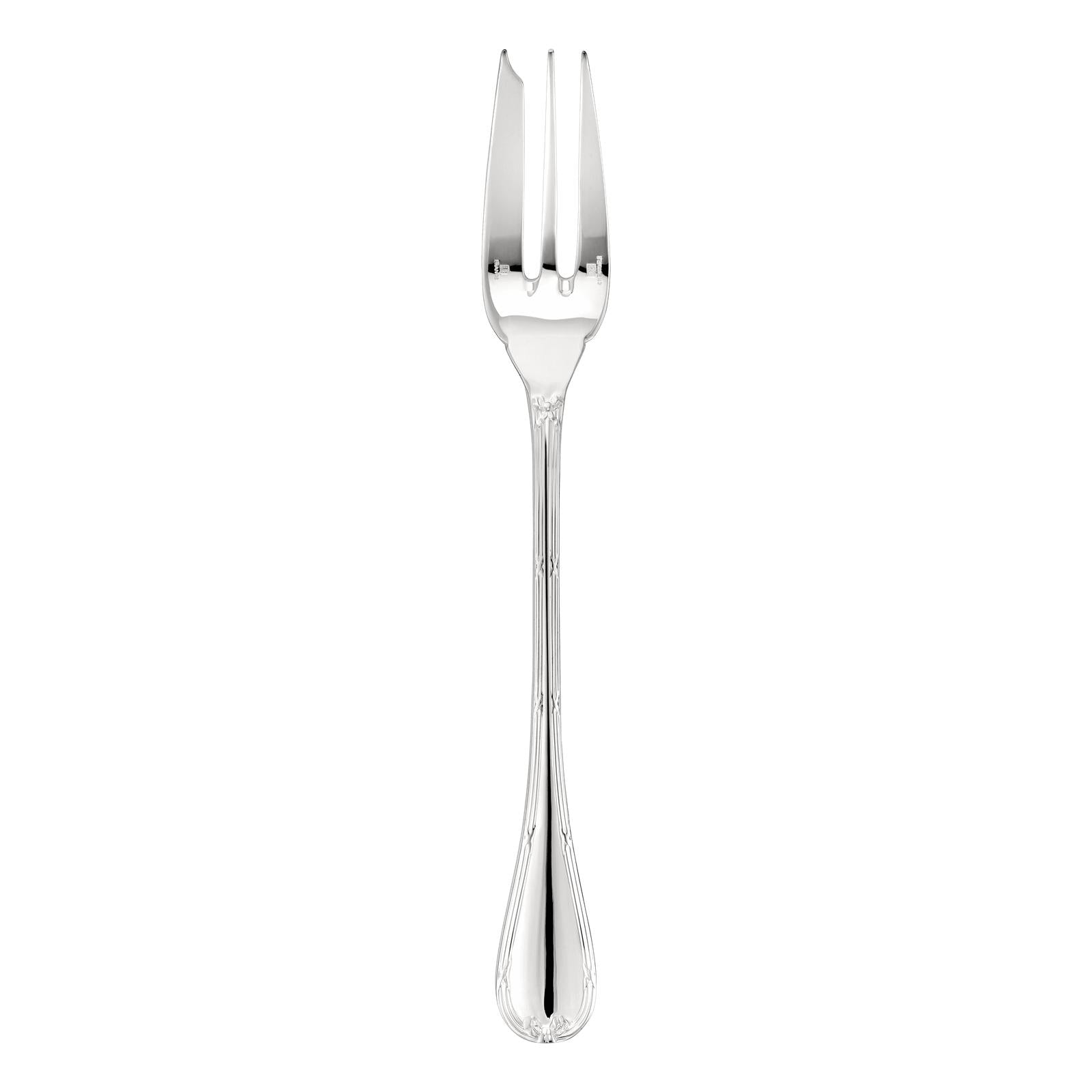 Christofle Rubans Silver Plated Serving Fork
