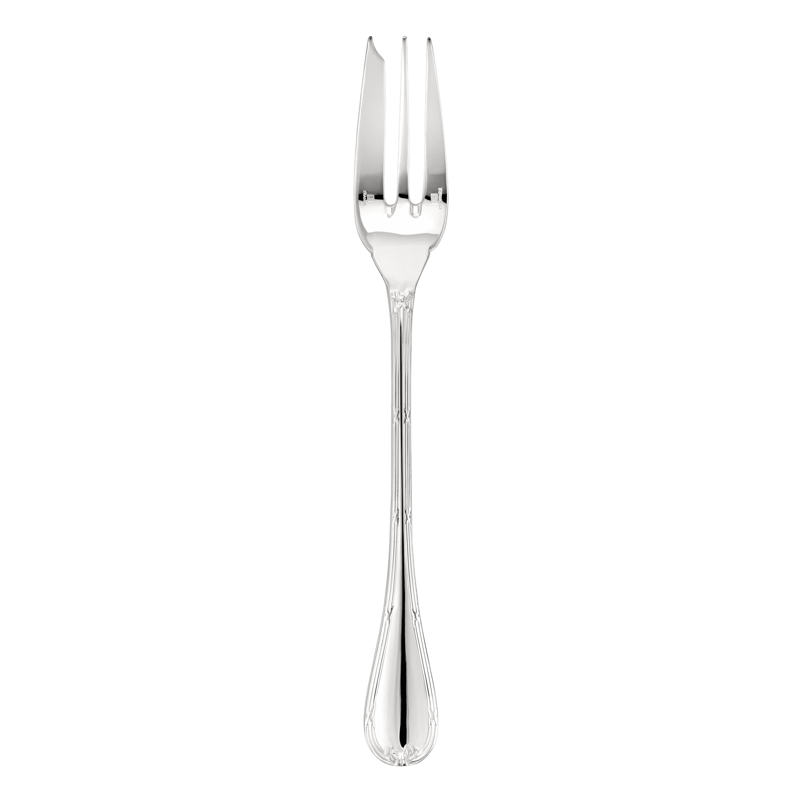 Christofle Rubans Silver Plated Serving Fork