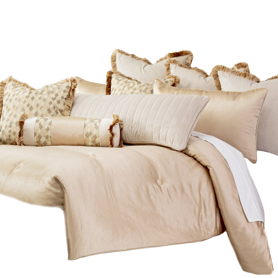 Michael Amini Somerset Manor Comforter Set -  Sand