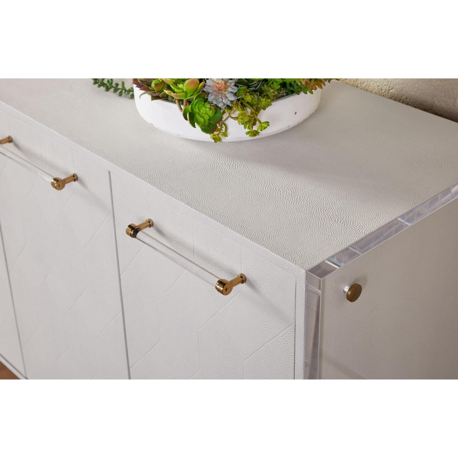 Essentials For Living Sonia Shagreen Media Sideboard Clearance