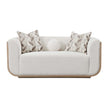 Michael Amini West Kensington Loveseat - Buff/Seal Salt Caramel