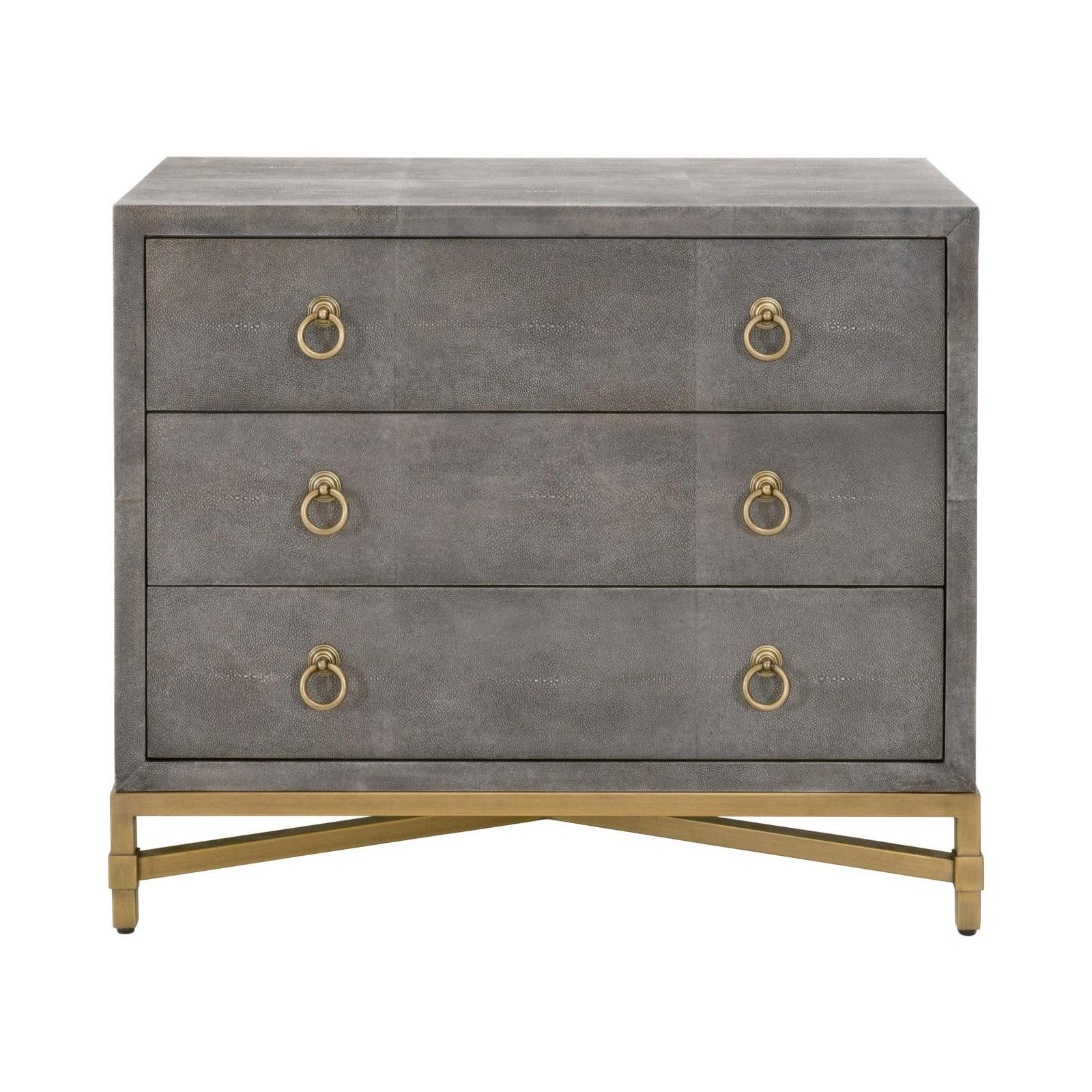 Essentials For Living Strand Shagreen 3-Drawer Nightstand