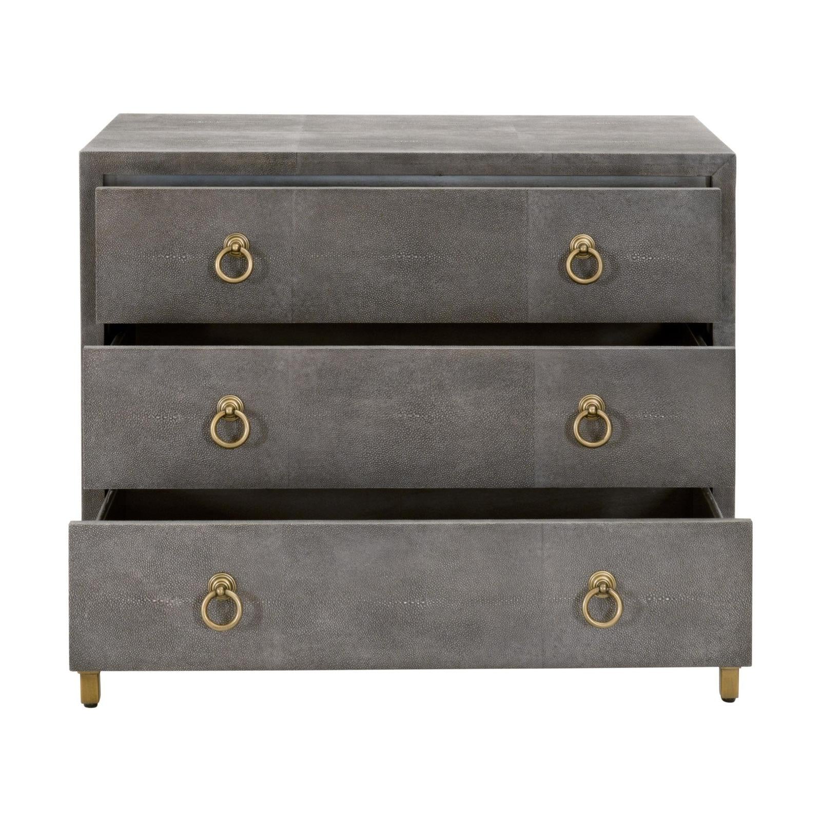 Essentials For Living Strand Shagreen 3-Drawer Nightstand