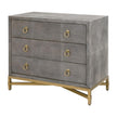 Essentials For Living Strand Shagreen 3-Drawer Nightstand