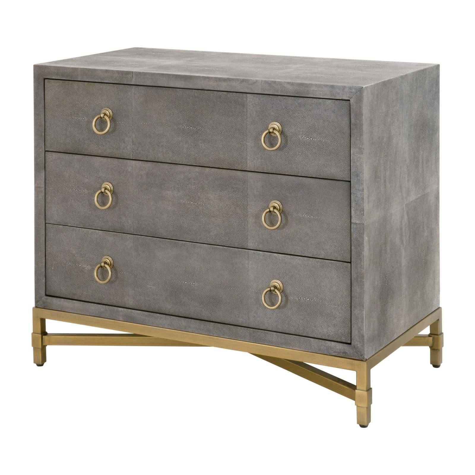 Essentials For Living Strand Shagreen 3-Drawer Nightstand