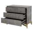 Essentials For Living Strand Shagreen 3-Drawer Nightstand