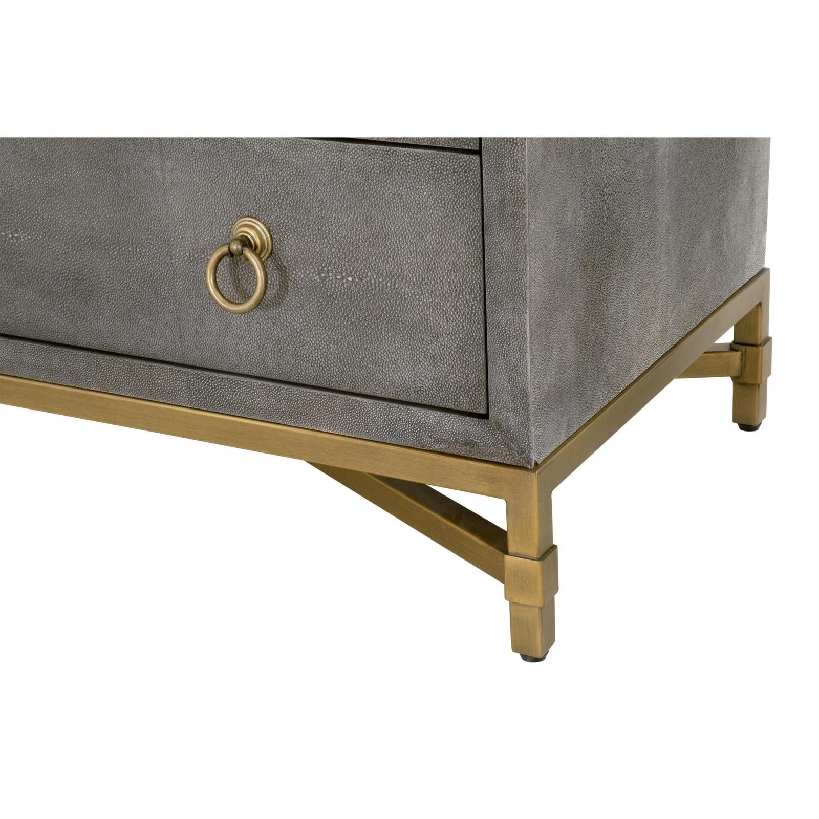 Essentials For Living Strand Shagreen 3-Drawer Nightstand