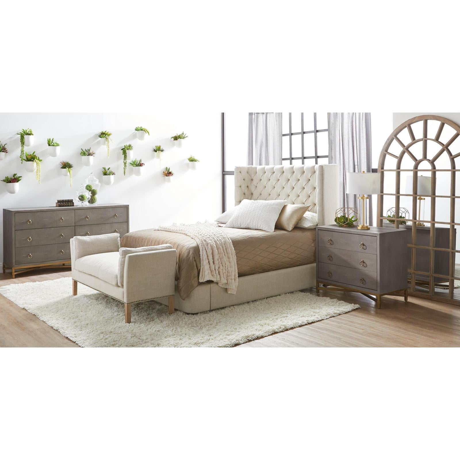 Essentials For Living Strand Shagreen 3-Drawer Nightstand