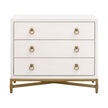 Essentials For Living Strand Shagreen 3-Drawer Nightstand