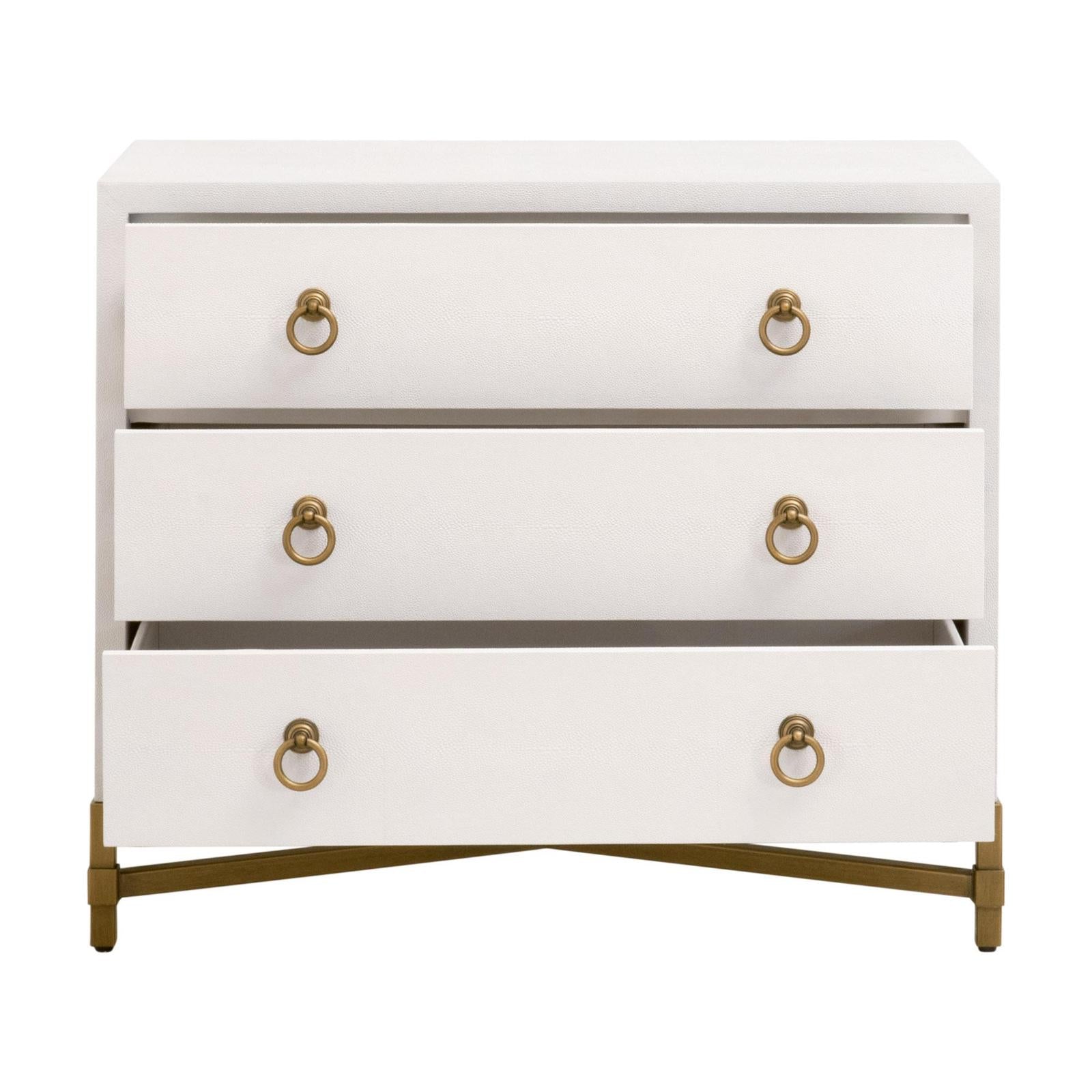 Essentials For Living Strand Shagreen 3-Drawer Nightstand
