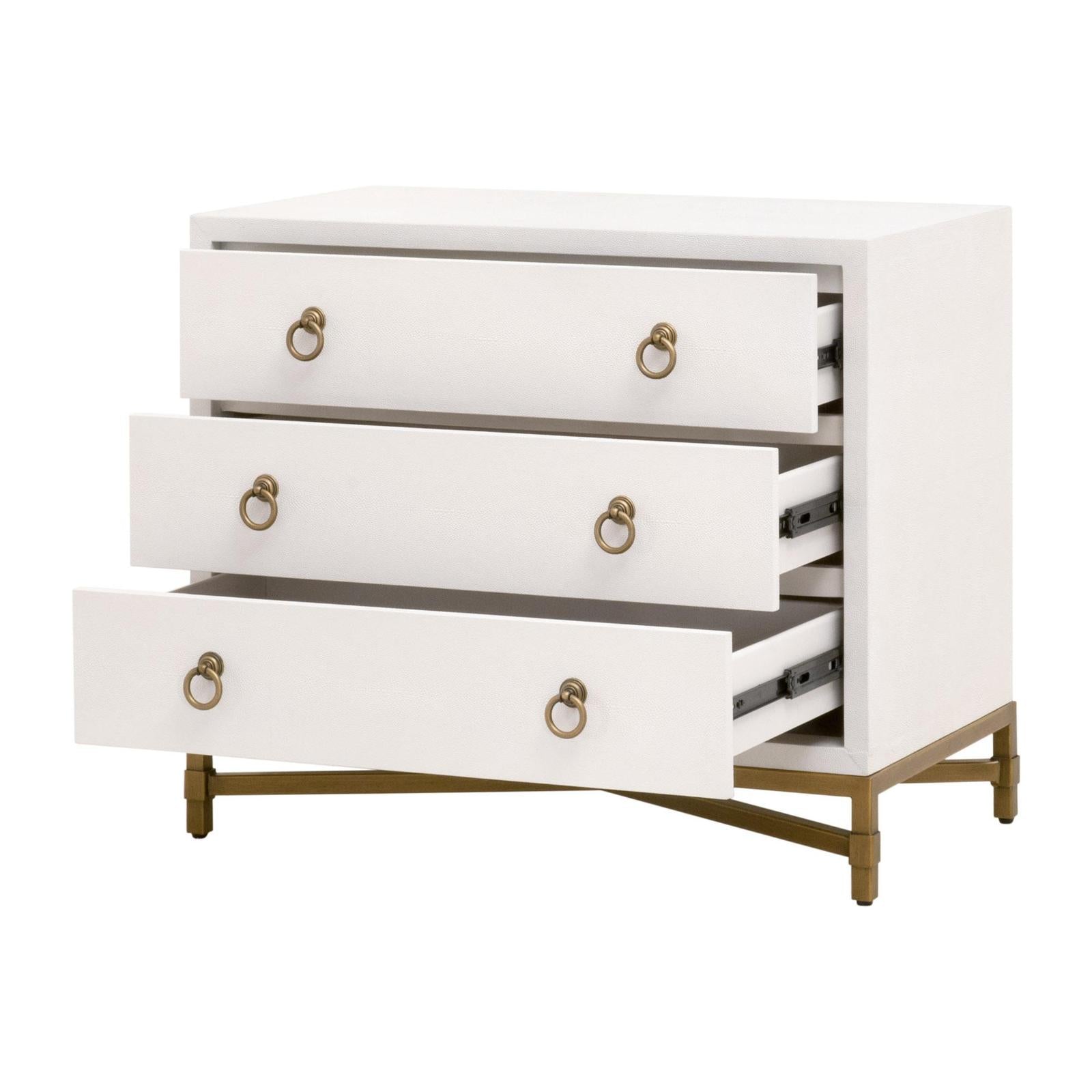 Essentials For Living Strand Shagreen 3-Drawer Nightstand