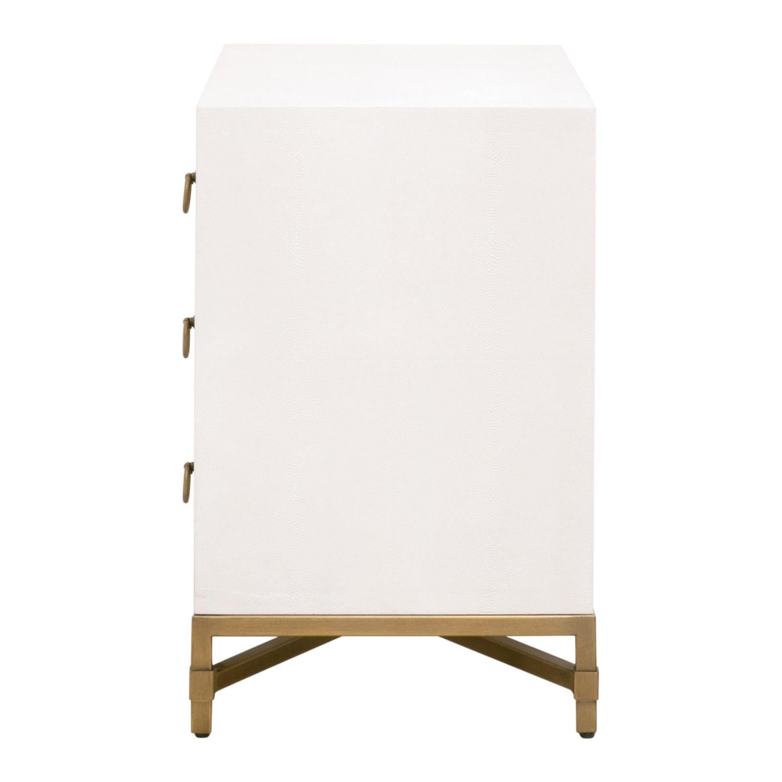 Essentials For Living Strand Shagreen 3-Drawer Nightstand