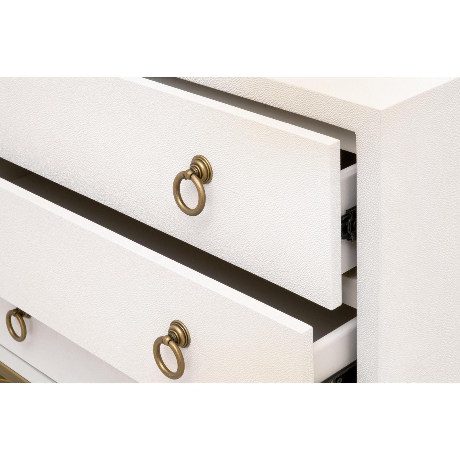Essentials For Living Strand Shagreen 3-Drawer Nightstand