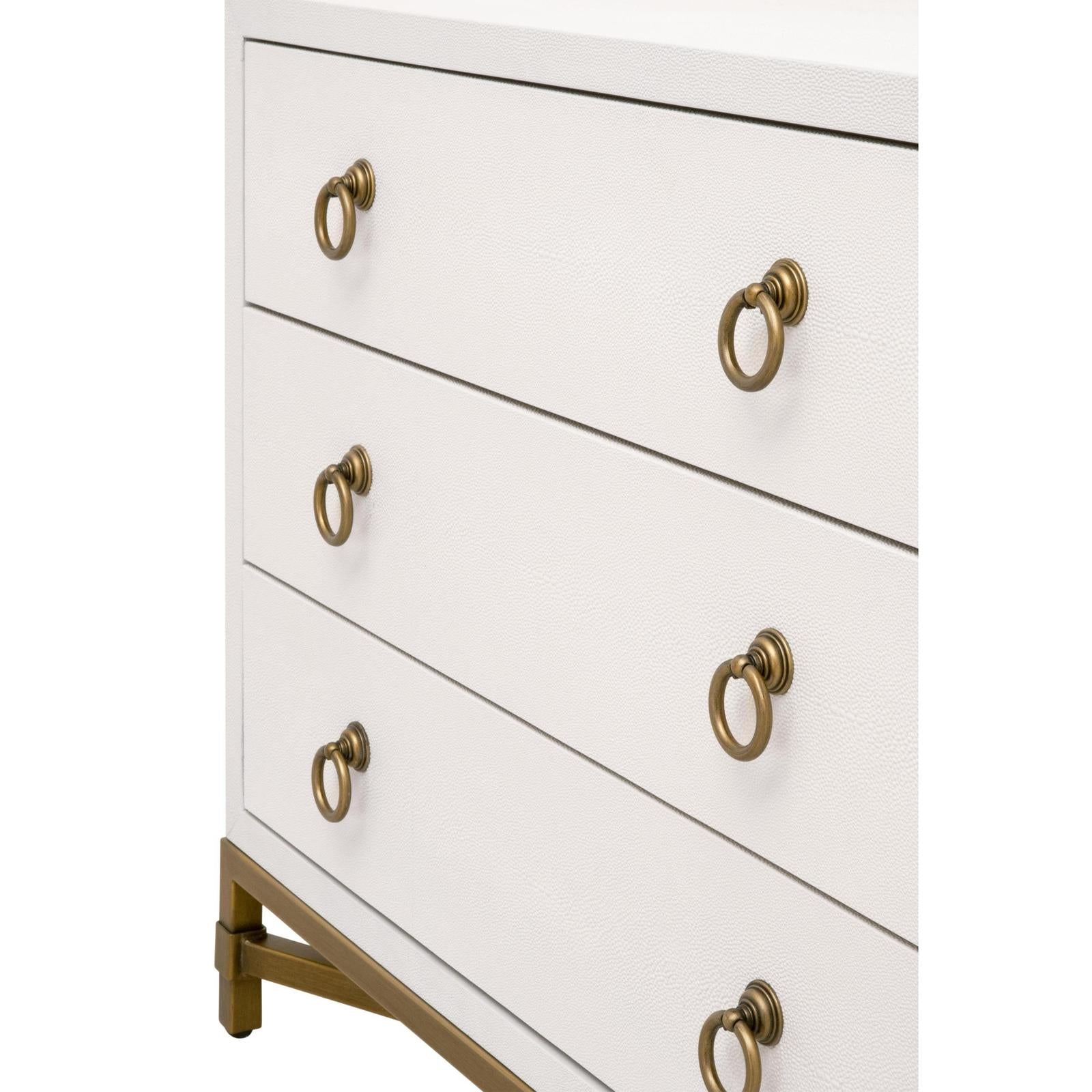 Essentials For Living Strand Shagreen 3-Drawer Nightstand