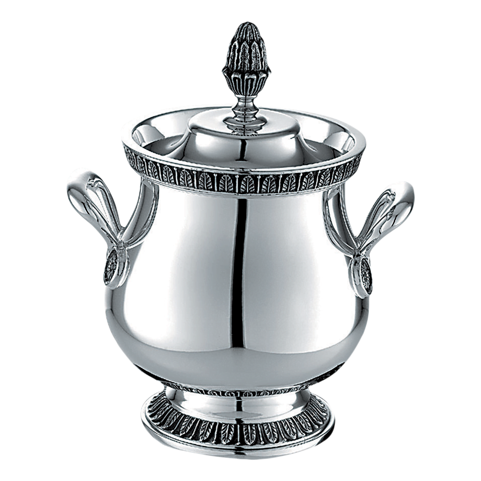 Christofle Malmaison Silver Plated Covered Sugar Bowl 30 Cl