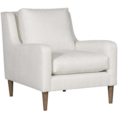 Vanguard Josie Chair - Callaloo Cotton Fabric with Flaxen Stone Finish Tapered Leg