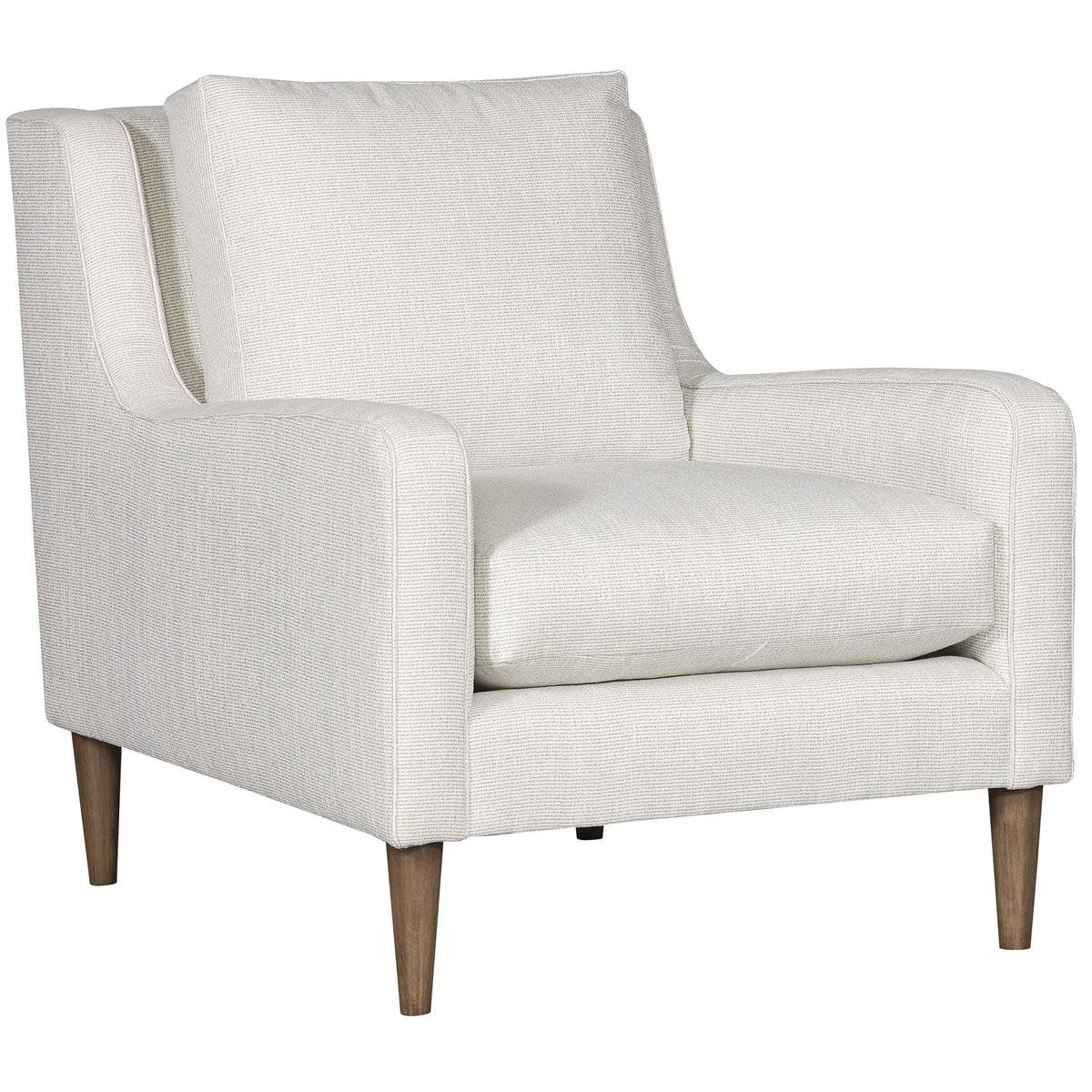Vanguard Josie Chair - Callaloo Cotton Fabric with Flaxen Stone Finish Tapered Leg