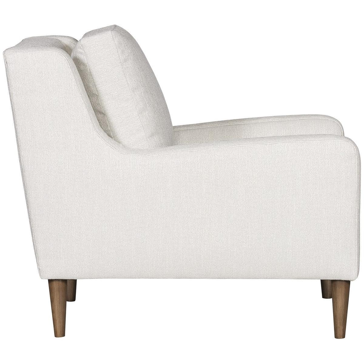 Vanguard Josie Chair - Callaloo Cotton Fabric with Flaxen Stone Finish Tapered Leg