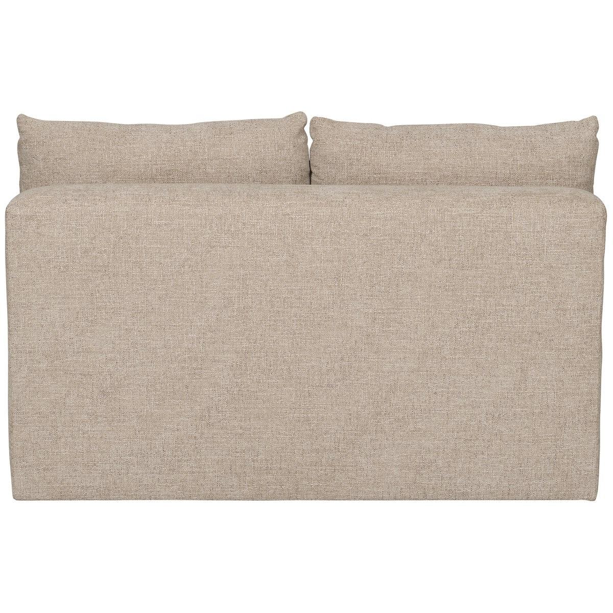 Vanguard Ease Lola Armless Loveseat - Jasper Pebble and Film Noir