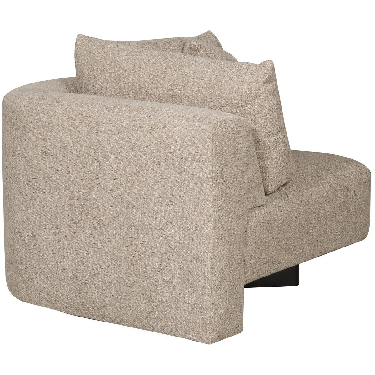Vanguard Ease Lola Corner Chair - Jasper Pebble and Film Noir