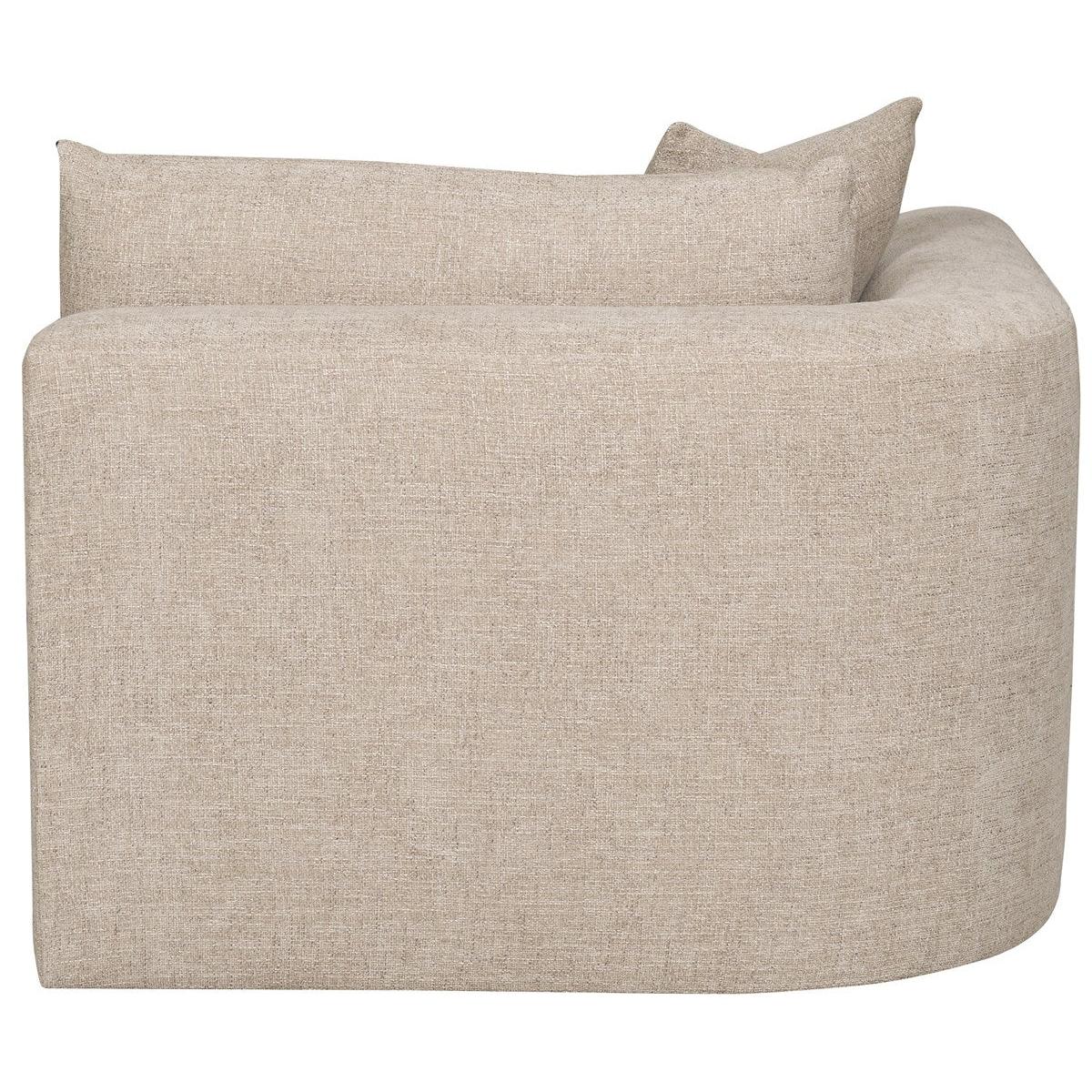 Vanguard Ease Lola Left Arm Chaise - Jasper Pebble and Film Noir