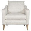 Vanguard Thea Chair - Tatz Natural Fabric with Flaxen Stone Finish Tapered Leg
